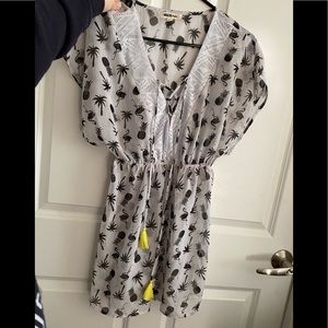 Sheer swim cover up dress